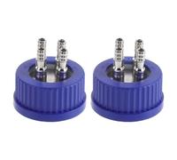 Ciieeo 2 Pièces Bouchon de Fermentation 4 Voies en Métal et Plastique Bleu pour Bouteille D'alimentation avec Dosage Précis de Réactifs en Milieu Industriel
