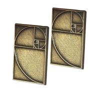 Ciieeo 2 Pièces Broche Mathématique Dorée Style Médiéval Vintage Épingle Élégante pour Vêtements Badges pour Sacs à Dos et Broches pour Pulls Cadeau Enseignants et Passionnés de Sciences