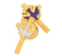 Ciieeo 2 Pièces Broches Religieuses Lot de Épingles Croix pour Première Communion et Baptême Accessoires Vintage pour Fêtes et Événements Spéciaux