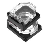 Ciieeo 2 Pièces Cache-bouton Rond Autocollant 22mm en PC pour Protection Interrupteur D'alimentation, Étanche et Anti-poussière, pour Environnements Industriels et Extérieurs