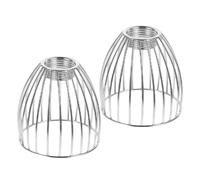 Ciieeo 2 Pièces Cage Lamp Shade Metal Pendant Light Cage With Iron Design For Vintage Industrial Bedroom Dining Socket