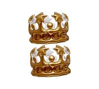 Ciieeo 2 Pièces Chapeaux Couronne Gonflables Décoration de Fête pour Garçon Fille Accessoire de Fête Créatif Joyeuse pour Anniversaire et Événements Spéciaux