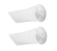 Ciieeo 2 Pièces Chaussette Filtrante pour Aquarium 4 Pouces, PP Blanc | Maille 100 Μm, pour Bac et Puisard, Filtration Mécanique des Particules et Détritus, Blanc