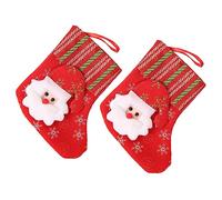 Ciieeo 2 pièces Chaussettes de Noël Suspendues Classiques Décoration et Résistante pour Maison Sacs Parfaits pour Bonbons et Petits Objets et Faciles à Utiliser