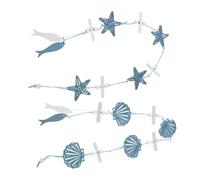 Ciieeo 2 Pièces Coastal Wall Hanging Decor Mediterranean Style Ornaments For Beach Home Nursery Cafe Seaside Decorations