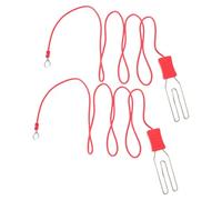 Ciieeo 2 Pièces Connecteurs de Mise la Masse pour Clôture Électrique Clips de Mise la Masse Électriques Acier Inoxydable Cuivre PVC Rouge et Électrificateurs et Limites de Ferme