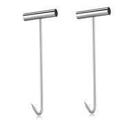 Ciieeo 2 Pièces Crochets de Levage pour Couvercle Égout Acier Inoxydable de Outils Robustes pour Ouverture de Regards et Plaques de Drainage Prise Renforcée Ergonomique