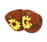 Ciieeo 2 Pièces Décorations pour Bouteilles de Vin Mini Chapeaux de Cow-Boy Chapeaux Décoratifs pour Bouteilles Housses de Adorables Mini de Cow-Boy Miniatures Chapeau Forme