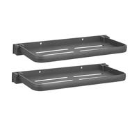 Ciieeo 2 pièces Étagères Murales Pliables Support de Rangement Mural sans Perçage pour Salle de Bain Cuisine et Buanderie Étagère de Pratique et
