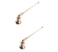Ciieeo 2 Pièces Éteignoir à Bougie Métallique avec Long Manche Accessoire Pratique pour Éteindre Sécurité de Chandelles Design Élégant et Fonctionnel Couleur Dorée