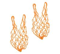 Ciieeo 2 Pièces Filet à Poulet Suspendu en Corde Orange pour Alimentation, Panier de Nourriture pour Poules, Adapté la Cage à Poulets, Design Pratique et Résistant