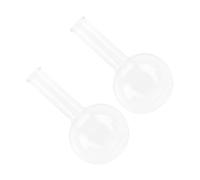 Ciieeo 2 pièces Flacon Verre à Fond Rond Lot de Éprouvette de Laboratoire Transparente pour Expériences Scientifiques Matériau Sans Burr Accélère Chauffage pour Chimie et Recherche