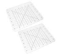 Ciieeo 2 Pièces Gabarit de Matelassage en Acrylique, Règle de Patchwork Carrée 8x7 Pouces, Mesures Précises et Visibilité Claire, pour Projets de Patchwork et Couture DIY
