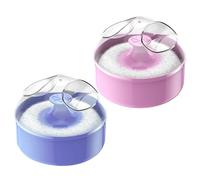Ciieeo 2 Pièces Houppette à Poudre pour Bébé avec Boîte de Rangement, en Peluche Douce, Facile à Utiliser Visage Corps, Prévient les Irritations, Mini Houppette Pratique
