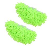 Ciieeo 2 Pièces Lingettes Chenille Réutilisables pour Balai Laveur Tampons Lavables Compatibles avec Balai à Franges Chiffons Microfibre Double Face pour Nettoyage Sols Durs et Humides
