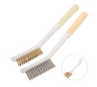 Ciieeo 2 pièces Lot Brosses de Nettoyage Cuisinière Gaz Brosse Nylon et Épaisse Outil Puissant Récurer Four et Friteuse Nettoyage Précis Coins et Rainures