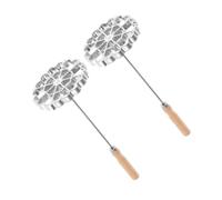 Ciieeo 2 Pièces Moule à Beignets Inoxydable Moule Rosace pour Friture Maison Haute Température Cuisson Uniforme pour Biscuits Snacks et Desserts
