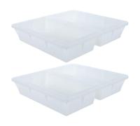 Ciieeo 2 Pièces Moules Carrés en Plastique Blanc pour Pavés en Ciment, Mécanisme Quickconnect et Démoulage Facile pour Terrasse et Aménagement Extérieur