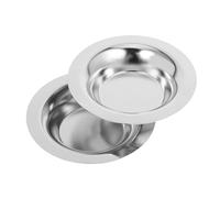 Ciieeo 2 pièces Plat de Remplacement Acier Inoxydable pour Chauffe-Cire Électrique Récipient de Fusion pour Diffuseur Huile et Réchauffeur de Cire Aromatique