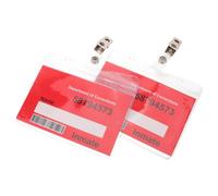 Ciieeo 2 Pièces Porte-badge Prisonnier Rigide Accessoires Costume Prison Halloween Étiquette Nom Horizontale pour Fête Déguisée et Photographie Thème Crime