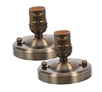 Ciieeo 2 Pièces Retro Wall Light Holder Vintage Bulb Socket Fixture Pendant Lamp Accessories For Bedroom Living Hallway