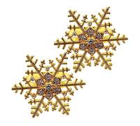Ciieeo 2 Pièces Ronds de Serviette de Noël Autocollants de fenêtre de Flocon de Neige Fausses Boules de Neige Repas de Noel Decoration Noel décors de Serviettes Ornements de Serviette