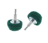 Ciieeo 2 pièces Roue Abrasive Champignon Verte avec Manche Tampon à Récurer pour Perceuse Polissage Inox et Meulage Polyvalent pour Bijoux et Automobile Lot