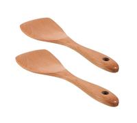 Ciieeo 2 Pièces Spatules de Hêtre pour Riz Résistantes Chaleur Design Sûr pour Cuiseur à Riz Polyvalentes pour Cuisson Service et Salades