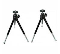 Ciieeo 2 Pièces Support de Téléphone Multiposition en Aluminium et Plastique, Trépied Télescopique Noir pour Photographie et Bureau, Utilisation Personnelle et Professionnelle