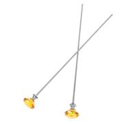 Ciieeo 2 Pièces Supports Plantes Cristal avec Tige Filetée Longue Décor Jardin Fée pour Orchidées et Pots de Fleurs Accessoires Stables et Faciles Entretien