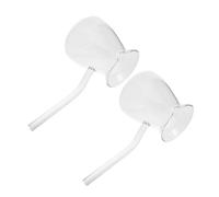 Ciieeo 2 pièces Théière Turque Verre Borosilicaté avec Poignée Latérale Résistante Haute Température pour Chauffage Lait Café et Thé Lot