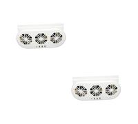 Ciieeo 2 Pièces Ventilateur Dextraction USB pour Voiture Blanc Ventilateur de Ventilation Arrière Refroidisseur Portable à Solaire Installation Facile Compatible Modèles Universels