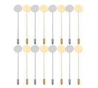 Ciieeo 20 ensembles Set de Broches Cuivre pour Création Bijou Épingles à Tête Plate Rondes Accessoires DIY pour Chapeau Écharpe Badge Épingles Couture et Broches Vêtements Femme