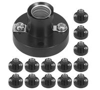 Ciieeo 20 Pièces Base à Vis E10 pour Petite Ampoule Noire en Plastique, Facile à Installer et Prolongeant la Durée de Vie, pour Tests Électriques et Éducation