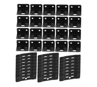 Ciieeo 20 pièces Lot de Équerres Angle Métal pour Meubles Supports de Fixation Robustes pour Planches Bois Connecteurs Angle Stables et Faciles à Installer