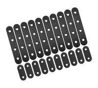 Ciieeo 20 Pièces Plaques De Réparation Supports De Fixation Acier Inoxydable Supports pour Plaques Droites De Meubles