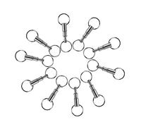 Ciieeo 20 pièces Porte Clés Double Tête Amovible Chromé Lot de Anneaux Fendus Résistants avec Mécanisme à Ressort pour Séparation Rapide et Sécurisée des Clés