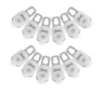 Ciieeo 20 Pièces Poulies de Rail pour Rideaux avec Crochets roulettes Blanc Silencieuses à Roulements à Billes Glisseurs pour Tringle Carrée Installation Facile pour Fenêtre