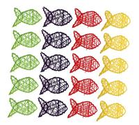 Ciieeo 20pièces Décoration Intérieure Rotin Et Bambou Ornement Rotin pour Bureau Décoration Suspendue Unique