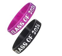Ciieeo 24 Pièces Bracelet Silicone Léger et Confortable Class Of 2026, Présent de Diplôme pour Fêtes de Fin D'études et Célébrations de Remise des Diplômes