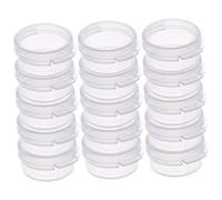 Ciieeo 25 Pcs Petites Boîtes Plastiques Transparentes Rondes Couvercles pour Laboratoire et Analyse Sol
