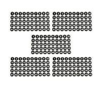 Ciieeo 250 Étiquettes Autocollantes Numériques Rondes Noires 2,54 Cm sur 5 Feuilles Autocollants D'identification Imperméables pour Bureau, Classement et Organisation Multifonction