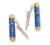 Ciieeo 2ensembles Lot de Mezouzas Métal avec Parchemin Inclus pour Porte Décoration Intérieure Et Cadeau De Pendaison De Crémaillère Symbole De Foi Juive