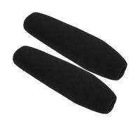 Ciieeo 2pcs Bonnette Anti-vent pour Microphone à Condensateur et Caméra, Mousse Haute Densité Noire, Réduit Bruit Extérieur, pour Interviews en Extérieur