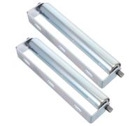 Ciieeo 2pcs Rouleau de support en acier avec support, galet tendeur de rechange pour convoyage industriel et manutention de matériaux, pièce de rechange pour systèmes de transport,