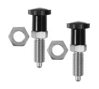 Ciieeo 2pcs Spring Loaded Indexing Plunger M6 Stainless Steel Pull Pin 4mm Pin Diameter with Nylon Knob, Retractable Non-Lockout Plunger for Mechanical Assemblies and Toolbox Lock Pin