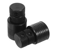 Ciieeo 2pcs Vérins de Nivellement Réglables en Acier Noir Supportant Jusqu'à 3 Tonnes, Coussinets Circulaires à Tête Plate pour Machines Industrielles et Ateliers