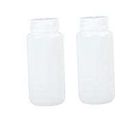 Ciieeo 2pièces Bouteille Réactif À Large Ouverture Plastique Hdpe Bouteilles Pour Contenants De Lotion Pour Shampooing Et Nettoyage À Domicile Blanc