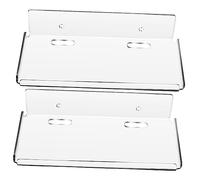 Ciieeo 2pièces Étagères Murales Flottantes Acrylique sans Perçage pour Chambre Salon Petites Étagères Décoratives Transparentes