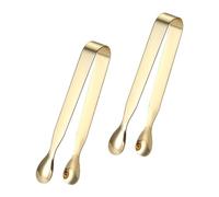 Ciieeo 2pièces Lot De Pinces à Sucre Et Glaçons Acier Inoxydable Doré Mini Pinces Multifonction Robustes Pour Service De Thé Buffet Bar Et Cuisine